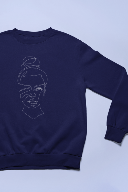 Line Drawing Organic Sweatshirt – Gender Neutral