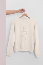 Veronica Line Drawing Organic Sweatshirt – Gender Neutral