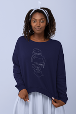 Line Drawing Organic Sweatshirt – Gender Neutral